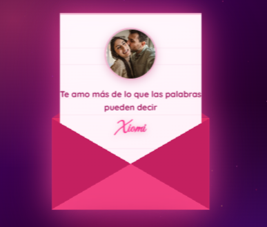 Carta con frase