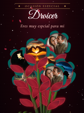 Ramo de flores con fotos